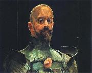 Self-portrait in an armour.